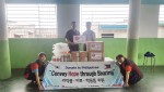 한국청소년연맹이 필리핀 바세코 지역 빈곤 아이들에 후원물품을 전달했다