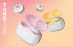 왼쪽부터 JBL TUNE 120 핑크와 옐로우 컬러