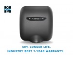 XLERATOR 핸드 드라이어 모델이 50% 길어진 수명과 업계를 선도하는 7년의 보증을 제공한다