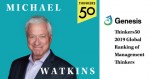 The First 90 Days와 Master Your Next Move의 저자 마이클 왓킨스가 세계에서 가장 영향력 있는 경영 사상가 순위에 올랐다