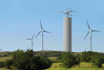 풍력 발전 지역의 에너지 볼트 타워