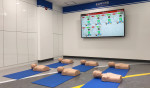 하남 안전체험장 심폐소생술 교육장에 설치된 태양 ‘써니CPR시뮬레이터’