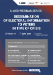 코로나19 위기 속 유권자 선거정보 제공 방안 웨비나 포스터
