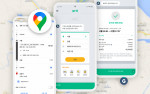 가지 서비스로 구글 지도 앱에 연결한 뒤 기차표를 예매하는 모습