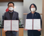 왼쪽부터 한국보건복지인력개발원장 허선, 중앙급식관리지원센터장 박혜경