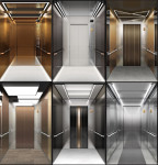 현대엘리베이터가 공개한 2022년형 N:EX(넥스) 라인업 6종. 왼쪽 위부터 시계방향 브라스, 글래시어, 포레, 어반, 테라스, 까사