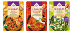 티아시아가 출시한 커리 신제품 3종(비프 키마, 스파이시 치킨 빈달루, 팔락 파니르)