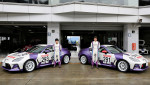 일본 모터스포츠 Toyota 86/BRZ CUP에 출전한 왼쪽부터 오카모토 다이치와 콘도 츠바사 선수