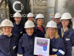 Members of the Carbios team with the Technical Information Summary at the industrial demonstration u