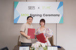 Jimmy Lee (CEO, Signature Label) and Sammi Dao Thuy Dung(Chairman, TDIC / Sammishop) in MOU Signing 