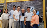 The third from the left is CEO Lee Sil-kwon of Webcash Global, and the fourth from the left is Chair