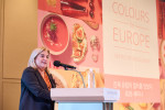 ‘진짜 유럽의 컬러를 맛보다’ 세미나 및 네트워킹 행사에서 마리아 카스티요 페르난데즈(H.E Maria Castillo Fernandez) 주한 EU 대사가 환영사를 하고 있다