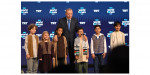President of Turkey Recep Tayyip Erdogan with children at the TRT World Forum 2023 (Photo: Business 