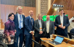 Moravian Church Settlements Delegation at the World Heritage Committee meeting. Pictured here (from 