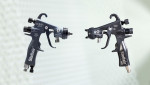 Graco&#039;s newest industrial air spray gun line includes Stellair™ (left) and Stellair ACE (right). Du