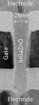 Fig.1: Cross-sectional TEM image for the InGaZnO vertical transistor (Photo: Business Wire)