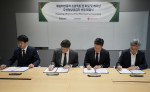 16일 해송해상풍력발전 서울 사무실에서 권지안 해송해상풍력발전 공급망전략담당 상무, 조나단 스핑크 COP코리아 대표, 탁관규 EEW KHPC 대표, 김덕한 EEW KHPC 대표가 