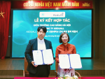 서지석 케듀올 대표(왼쪽)가 HNC와 업무 협약을 맺고 기념촬영을 하고 있다(제공=케듀올)