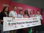 주브라질한국문화원이 COP30이 열리고 있는 브라질 벨렝에서 기후행동에 있어 K팝 팬덤의 역할과 가능성을 논의하는 ‘K팝 팬덤 기후행동’ 패널토론을 개최했다. 왼쪽부터 Thalia