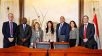 Andrew McDowell (EIB), Cheick Oumar Sylla (IFC), Gelsomina Vigliotti (EIB), Rania Al-Mashat (Ministe