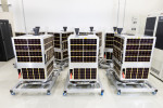 Seven flight model of GRUS-3 next-generation Earth observation microsatellites ©Axelspace