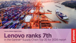 레노버가 2026년 ‘가트너 공급망 선도 상위 25개 기업(Gartner Supply Chain Top 25)’에서 역대 최고 순위인 글로벌 7위를 달성했다