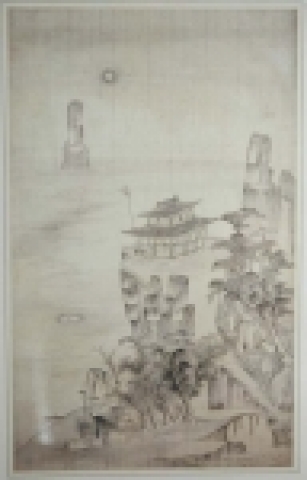 소상팔경도(瀟湘八景圖) 중 동정추월(洞庭秋月).