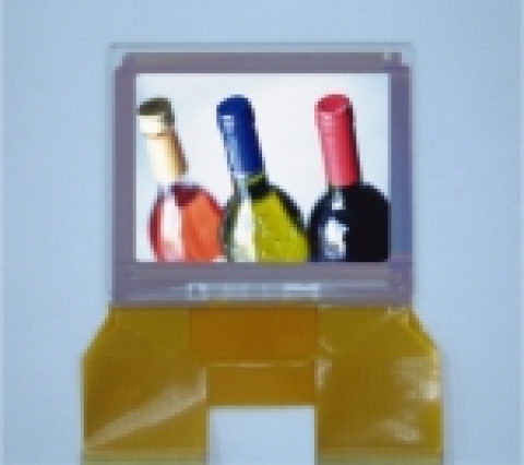 삼성SDI가 SoP 기술을 적용한 회로선폭 2㎛의 2.5인치 능동형 OLED