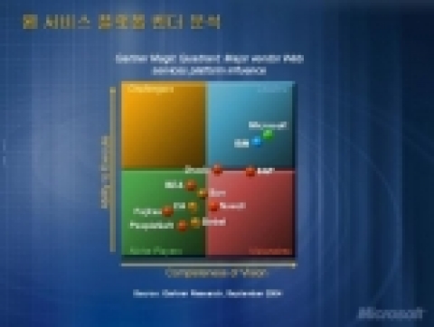 2004년 웹 서비스 플랫폼 벤더 분석 (2004년 9월 가트너 발표)