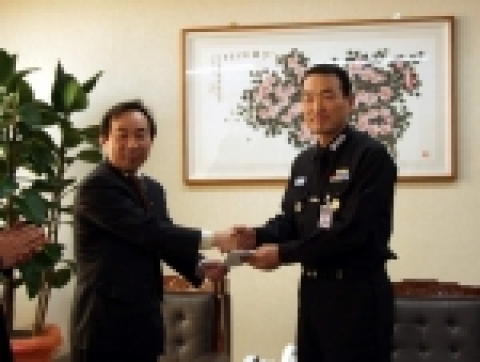 정의동 사장, 인방사방문사진