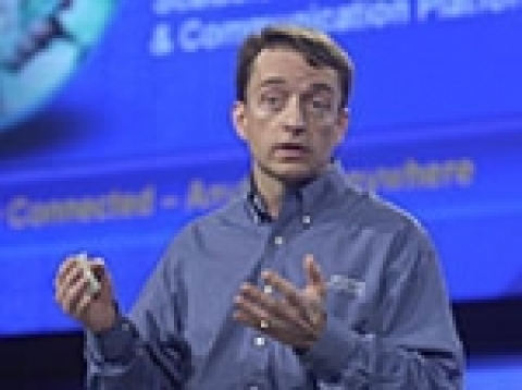 Intel Corporation Senior Vice President Pat Gelsinger delivers his keynote presentation at Intel Dev