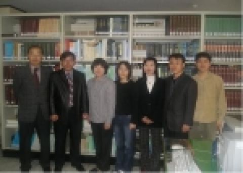 영농활용 DB망 구축 관련 연구원 일동(좌부터 이덕배실장, 김보경, 김경미, 김영미, 변주숙, 박태일, 박찬만)
