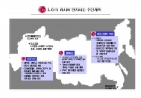 LG가 具本茂 회장의 러시아의 LG전자 디지털가전 및 디스플레이공장 기공식 참석과 현지 전략회의 주재를 계기로 러시아 사업을 본격화한다(LG의 러시아 현지사업 추진계획)