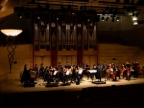 아름다운오케스트라의 영산아트홀 리허설 장면