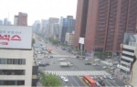교보타워사거리 복공 완료 전경