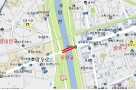 서울시 중랑교 교통통제 상세위치도