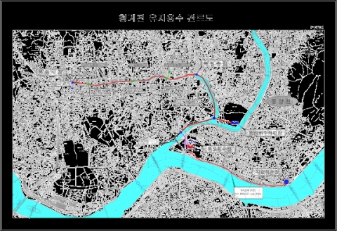 청계천 유지용수 통수 계획도