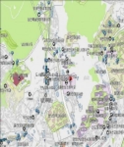 서울시 한남초등학교 앞 하수암거 부설공사에 따른 교통 부분통제 위치도
