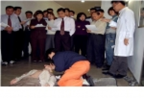 광주시 소방안전본부가 실시하는 심폐소생술 교육