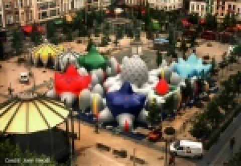 공기로 만든 빛의 집 사진