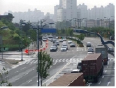우회전 전용차로 운영 : 역전로 → 지방도 309호 과천방면