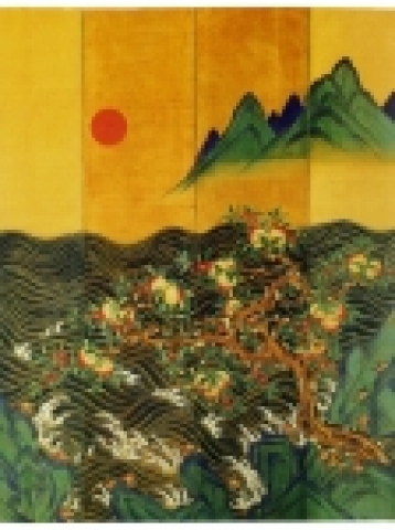 보물 제 1442호 일월반도도팔첩병