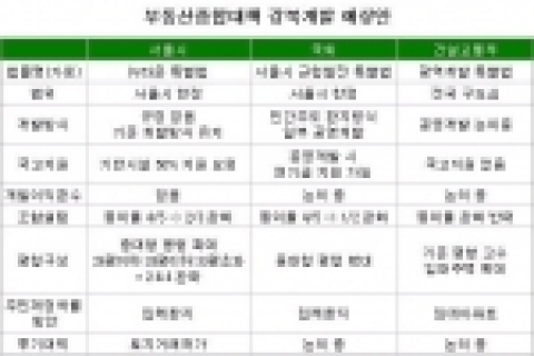 부동산 종합대책 강북개발 예상안