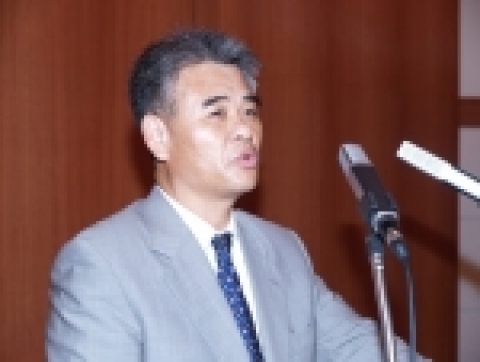 '국립대학 특수법인화의 문제점과 대응전략'이라는 주제로 정용하 국교련 정책위의장(부산대학교 정치외교학과 교수)이 발제를 하고 있다.