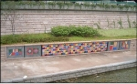 색동사랑 - 이규한(색동작가) 제작의도 : 우리 마음속에 이어져 내려오는 전통문화이며 한국의 빛깔, 숨결, 영혼을 상징하는 색동을 담은 작품
