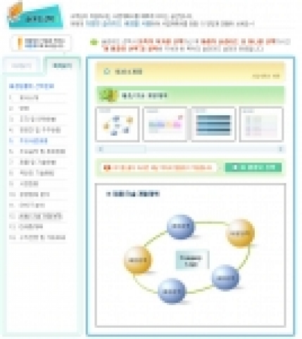 비즈폼의 사업계획서 자동작성 서비스 페이지 이미지