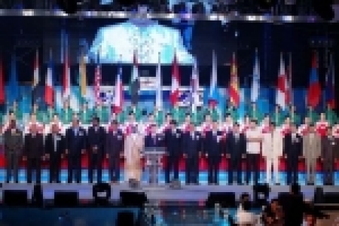 Guests from around the world on stage