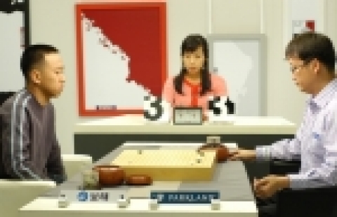 지난10월 16일 한국기원 바둑TV 스튜디오에서 벌어진 <농협 2005 한국바둑리그> 6라운드 3경기인 파크랜드와 보해의 대결