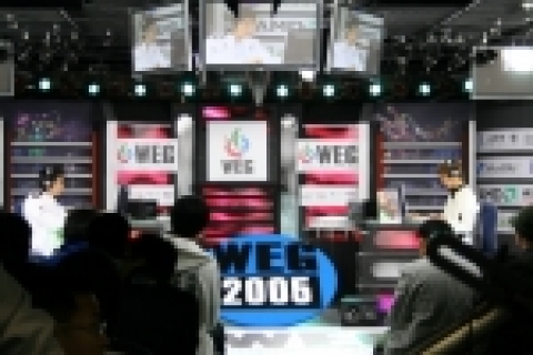 워크래프트3 개막전 노재욱과 천정희의 경기장면