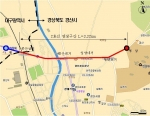 지하철2호선 경산연장사업 위치